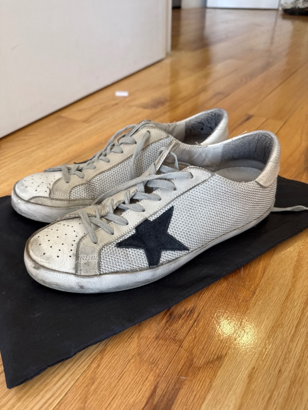 Golden goose super-star mesh sneakers